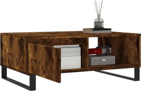 vidaXL Τραπεζάκι Σαλονιού Καπνιστή Δρυς 90x60x35εκ. Επεξεργασμ. Ξύλο