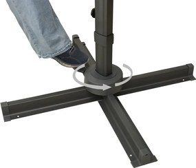 vidaXL Ομπρέλα Κρεμαστή Κήπου με Διπλή Οροφή Μαύρη 300 x 300 εκ.