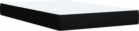 vidaXL Κρεβάτι Boxspring με Στρώμα Μαύρο 120x190 εκ. Υφασμάτινο