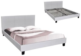 WILTON Κρεβάτι Διπλό, για Στρώμα 160x200cm, PU Άσπρο