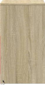 vidaXL Κομοδίνο με Φώτα LED Sonoma Δρυς Επεξεργασμένο Ξύλο