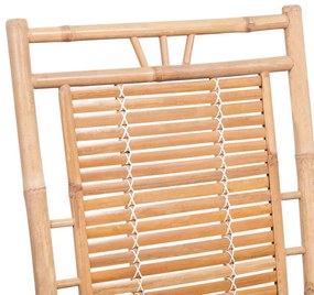 vidaXL Πολυθρόνα Kουνιστή από Μπαμπού με Μαξιλάρι