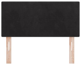 vidaXL LED Κεφαλάρι Με Χειροποίητη Ραφή Μαύρο 80 εκ Βελούδο