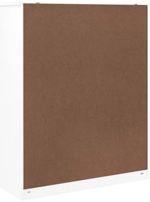 vidaXL Πάνω Ντουλάπι-Βιτρίνα ALTA Λευκό 77x30x92 εκ. Μασίφ Ξύλο Πεύκου
