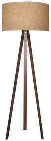 Φωτιστικό δαπέδου Rosling Mdf/ύφασμα Pvc χρώμα καρυδί/φυσικό 38x38x140εκ. GP029-0001,15 Megapap-GP029-0001,15-Καφέ GP029-0001,15