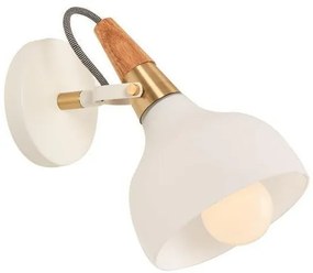 Απλίκα Τοίχου ROTA E27 10W IP20 Μέταλλο Eurolamp-145-22300-Λευκό 145-22300