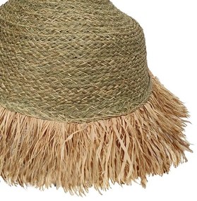 Φωτιστικό οροφής Boher Inart seagrass σε φυσική απόχρωση Φ33x76εκ 33x33x40 εκ.