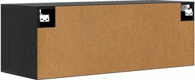 vidaXL Ντουλάπα Τοίχου Μαύρη δρυς 100 x 36,5 x 35 cm