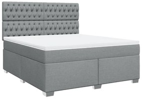 ΚΡΕΒΑΤΙ BOXSPRING ΜΕ ΣΤΡΩΜΑ ΑΝΟΙΧΤΟ ΓΚΡΙ 180X200 ΕΚ. ΥΦΑΣΜΑΤΙΝΟ 3290574