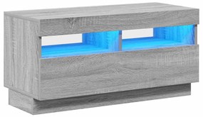 vidaXL Έπιπλο Τηλεόρασης με LED Γκρι Sonoma 80x35x40 εκ.