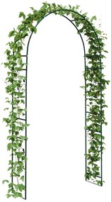 vidaXL Κήπος Αψίδα Floral Πράσινο 115 x 37 x 231 εκ.