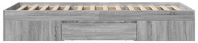 vidaXL Πλαίσιο Κρεβατιού Γκρι Sonoma 90 x 190 εκ. Επεξεργασμένο Ξύλο