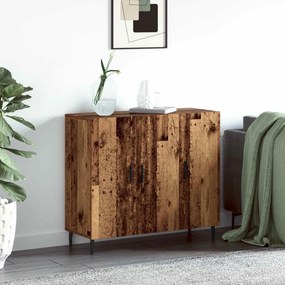 vidaXL Πλαϊνό γραφείο Παλιό ξύλο 90 x 34 x 80 εκ. Επεξεργασμένο ξύλο