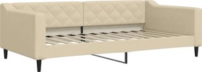 vidaXL Καναπές Κρεβάτι Κρεμ 100 x 200 εκ. Υφασμάτινος