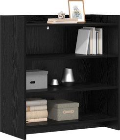 vidaXL Πλαϊνό γραφείο Μαύρη Δρυς 75 x 36 x 80 εκ Επεξεργασμένο Ξύλο