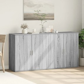 vidaXL Ντουλάπια 2Τεμ. Γκρι Sonoma 79x38x80 εκ. από Επεξεργασμένο Ξύλο