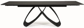 STÓŁ SAMANTA CERAMIC CZARNY SAHARA NOIR/CZARNY MAT (160-240)X90