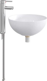 vidaXL Λεκάνη μπάνιου Χρωμέ 35,5 x 35,5 x 14,5 εκ. Μέταλλο