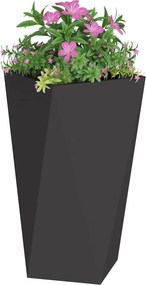 vidaXL Γλάστρα Μαύρο 40 x 40 x 75 cm Ατσάλι