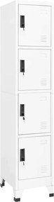 vidaXL Φοριαμός Λευκός 38 x 45 x 180 εκ. Ατσάλινος
