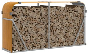 vidaXL Ξυλοθήκη Ξύλινη Όψη 180x45x100 εκ. από Γαλβανισμένο Ατσάλι