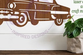 Intra απο ξύλο plywood 3mm-4mm πάχος - Κλασικό σχέδιο επιγραφής αυτοκινήτου 1,   Δίασταση 40x50 cm INTRAFABR-98433830