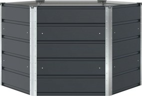 vidaXL Γλάστρα Ανθρακί 129 x 129 x 75 εκ Ατσάλι