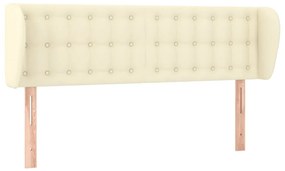 vidaXL Κεφαλάρι με Πτερύγια Κρεμ 147x23x78/88 εκ. Συνθετικό Δέρμα