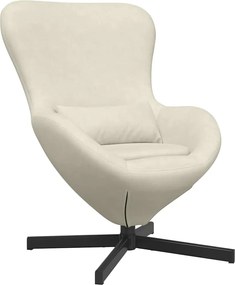 vidaXL Κάθισμα-αυγό Κρεμ 63 x 73 x 90 εκ Βελούδο