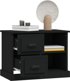 vidaXL Κομοδίνο Μαύρο 60 x 35,5 x 45 εκ.