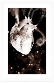 Αφίσα με παρπαστού Καρδιές σε ενδιαφέρον σχέδιο - 40x60 white