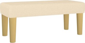 vidaXL Κρεβάτι Boxspring με Στρώμα Κρεμ 120x200 εκ. Υφασμάτινο