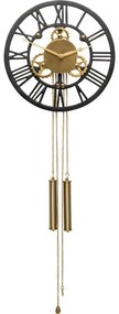 Ρολόι Τοίχου Clockwork Εκκρεμές 126x46εκ 46x4x126εκ - Μαύρο