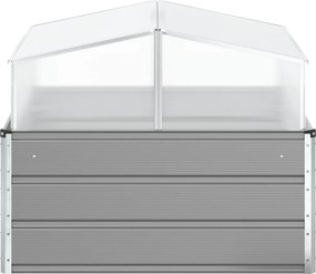 vidaXL Γλάστρα Ανοιχτό γκρι 100 x 100 x 77 cm Επικαλυμμένος Χάλυβας
