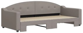 Καναπές Κρεβάτι Συρόμενος Γκρι / Μπεζ 90 x 200 εκ. Υφασμάτινος - Μπεζ-Γκρι