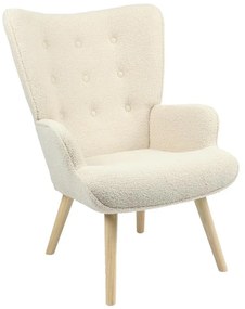 Πολυθρόνα Fluffy μπουκλέ κρεμ-φυσικό 75x69x96εκ 75x69x96 εκ.