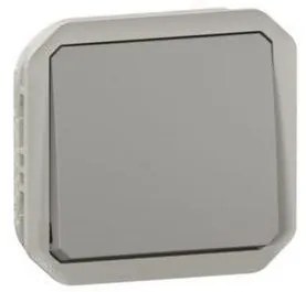 Διακόπτης Αλέ Ρετούρ Μονός 10ΑΧ 250V ΙΡ55 Plexo Legrand-069511L-Γκρι 069511L