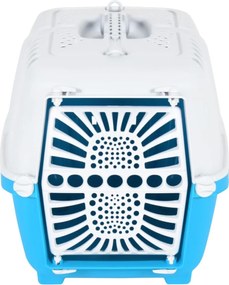 vidaXL Κλουβί Μεταφ. Κατοικίδιων Λευκό/Μπλε 48x31,5x33εκ Πολυπρ/λένιο