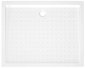 vidaXL Βάση Ντουζιέρας με Σχέδιο Τάπας Λευκή 80 x 100 x 4  εκ. από ABS