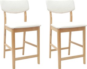 vidaXL Καρέκλες φαγητού 2 pcs Φυσικό 48 x 49 x 95 εκ.