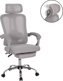 Καρέκλα γραφείου Barnet γκρι mesh-νάιλον 61x62x123εκ