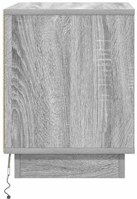 vidaXL Κομοδίνο Γκρι 44 x 34,5 x 45 εκ Επεξεργασμένο ξύλο