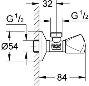 Γωνιακός διακόπτης Grohe