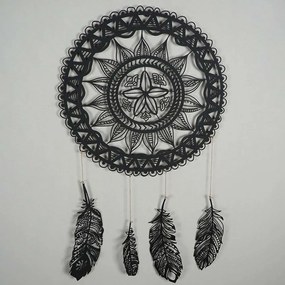 Διακοσμητικό Τοίχου Dreamcatcher 507ATP1109 49x49cm Black Wallity Steel