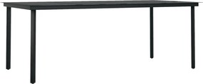 vidaXL Σετ Τραπεζαρίας Κήπου 9 Τεμαχίων Μαύρο