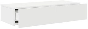 vidaXL Ράφι τοίχου με συρτάρια Λευκό 80x33x17 cm Κατασκευασμένο ξύλο