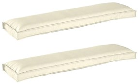 vidaXL Σετ Μαξιλαριών Πάγου 2 pcs Κρεμ 150 x 40 x 8 εκ. Ύφασμα Oxford