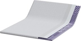 vidaXL Στρώμα επικάλυψης Λευκό 160 x 200 cm Υφασμα Jacquard
