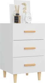vidaXL Κομοδίνο Λευκό 40 x 40 x 66 εκ. από Επεξεργασμένο Ξύλο