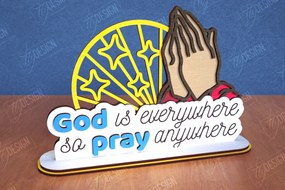 Intra απο ξύλο plywood 3mm-4mm πάχος Χριστιανική επιτραπέζια βάση |Χριστιανική επιγραφή Δίασταση 30x20 cm INTRAFABR-113924554